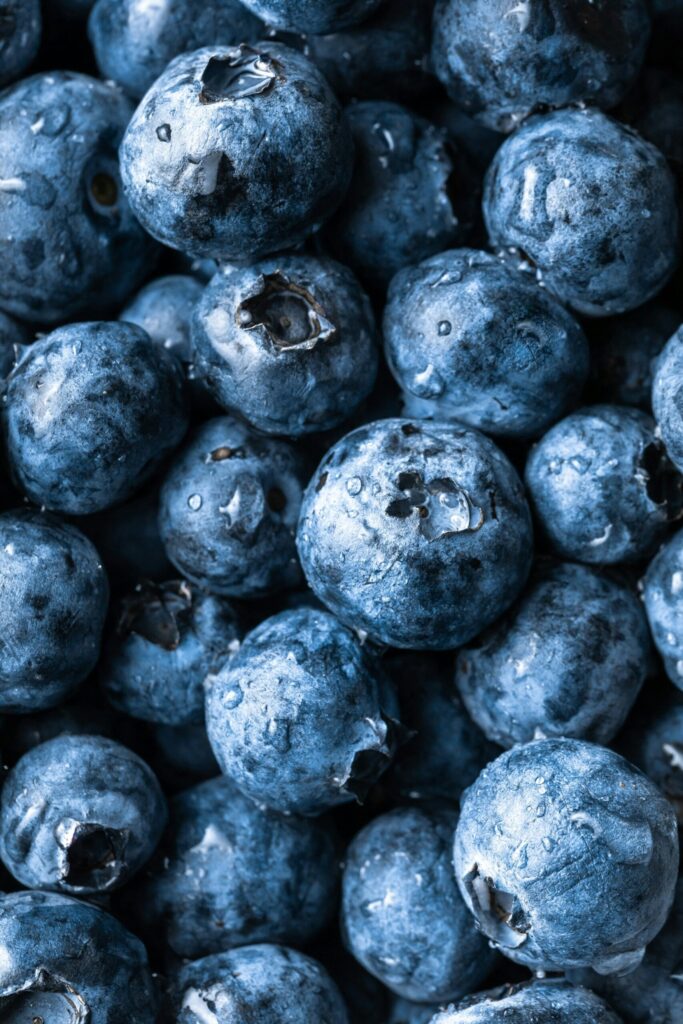 Pile of blueberries